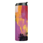 Abstract schilderen. Trendy art style. Heldere kle Thermosbeker (Gedraaid links)