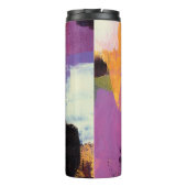 Abstract schilderen. Trendy art style. Heldere kle Thermosbeker (Achterkant)