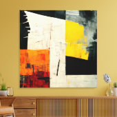 Abstract schilderen "Tropische trillingen". Canvas Afdruk (Insitu (Woonkamer))
