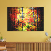 Abstract schilderen van de witte vogelboom in het  canvas afdruk (Insitu (Woonkamer))