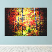 Abstract schilderen van de witte vogelboom in het  canvas afdruk (Insitu (Houten vloer))