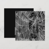 Abstract schilderen van een grijs wit kobweb op zw kaart (Voorkant / Achterkant)