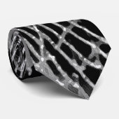 Abstract schilderen van een grijs wit kobweb op zw stropdas (Opgerold)