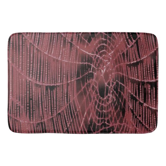 Abstract schilderen van een magenta roze kobweb badmat (Voorkant)