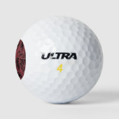 Abstract schilderen van een magenta roze kobweb golfballen (Logo)