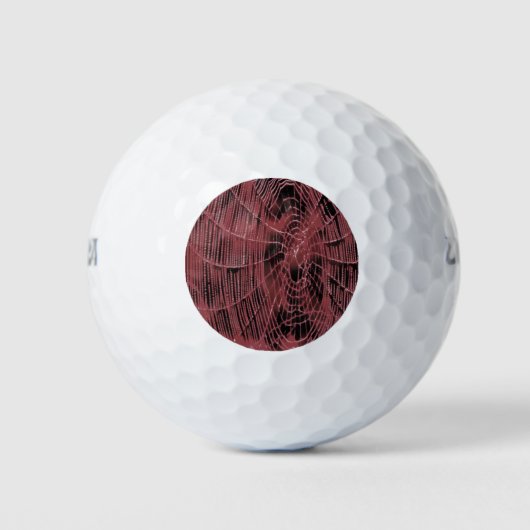Abstract schilderen van een magenta roze kobweb golfballen (Voorkant)