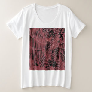 Abstract schilderen van een magenta roze kobweb grote maat t-shirt