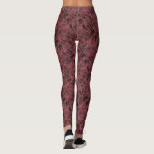 Abstract schilderen van een magenta roze kobweb leggings (Achterkant)