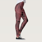 Abstract schilderen van een magenta roze kobweb leggings (Rechts)