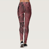Abstract schilderen van een magenta roze kobweb leggings (Achterkant)