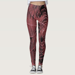 Abstract schilderen van een magenta roze kobweb leggings