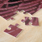 Abstract schilderen van een magenta roze kobweb legpuzzel (Zijkant)