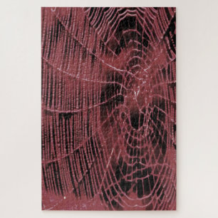 Abstract schilderen van een magenta roze kobweb legpuzzel