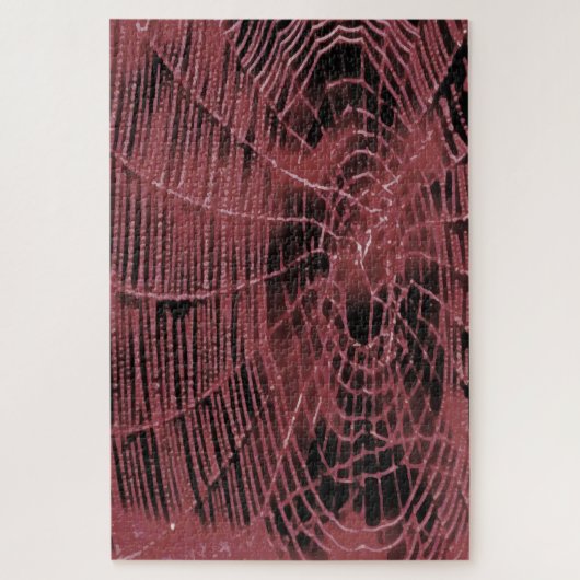 Abstract schilderen van een magenta roze kobweb legpuzzel (Verticaal)