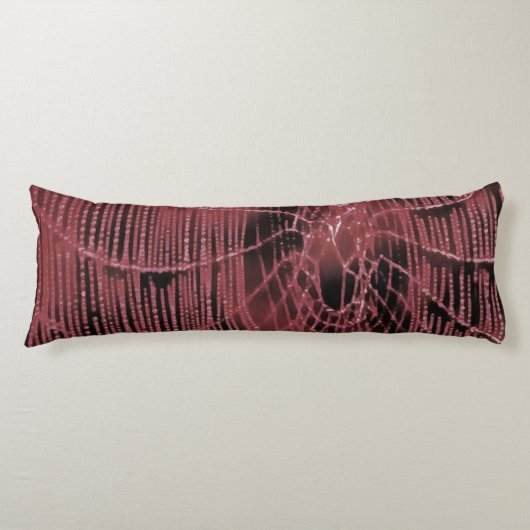 Abstract schilderen van een magenta roze kobweb lichaamskussen (Voorkant)