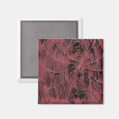 Abstract schilderen van een magenta roze kobweb magneet (Voorkant / Achterkant)