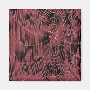 Abstract schilderen van een magenta roze kobweb magneet
