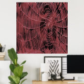 Abstract schilderen van een magenta roze kobweb poster (Thuiskantoor)