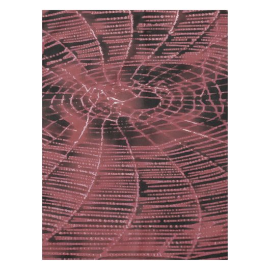 Abstract schilderen van een magenta roze kobweb tafelkleed (Voorkant)
