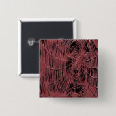 Abstract schilderen van een magenta roze kobweb vierkante button 5,1 cm (Voorkant /achterkant)
