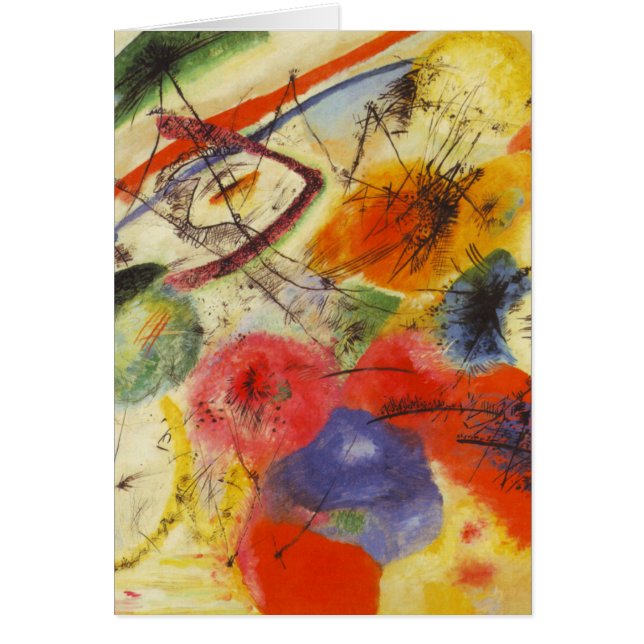 Abstract schilderen van Kandinsky Black Strokes (Voorkant)