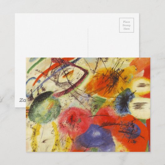 Abstract schilderen van Kandinsky Black Strokes Briefkaart (Voorkant / Achterkant)