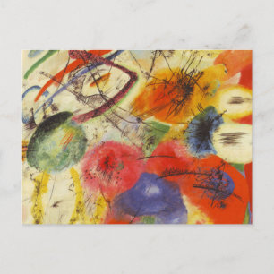 Abstract schilderen van Kandinsky Black Strokes Briefkaart