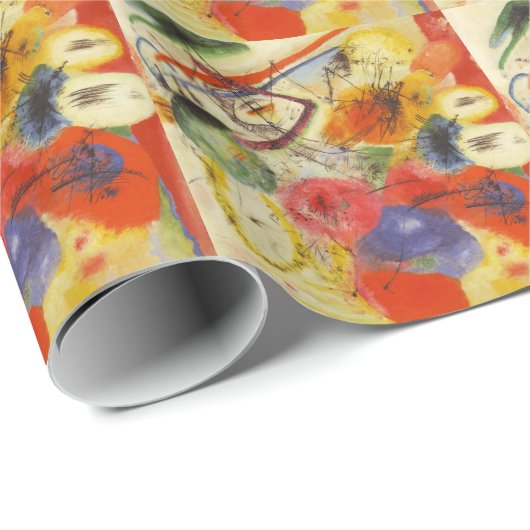 Abstract schilderen van Kandinsky Black Strokes Cadeaupapier (Rol Hoek)