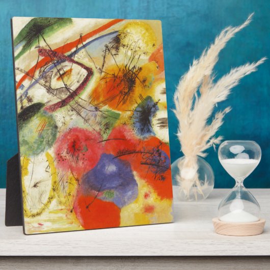 Abstract schilderen van Kandinsky Black Strokes Fotoplaat (Zijkant)