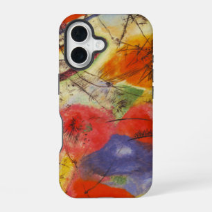 Abstract schilderen van Kandinsky Black Strokes iPhone 16 Hoesje