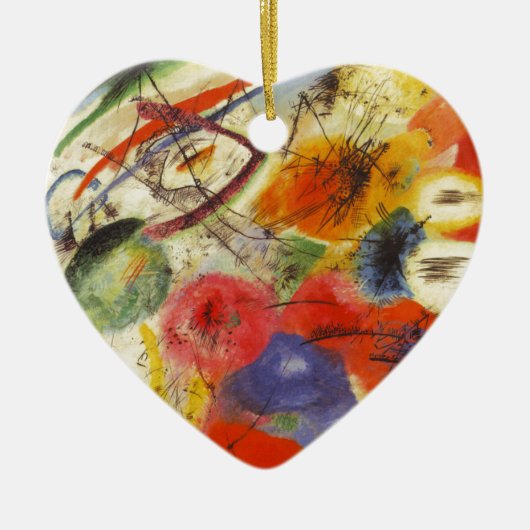 Abstract schilderen van Kandinsky Black Strokes Keramisch Ornament (Voorkant)