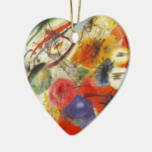 Abstract schilderen van Kandinsky Black Strokes Keramisch Ornament (Links)