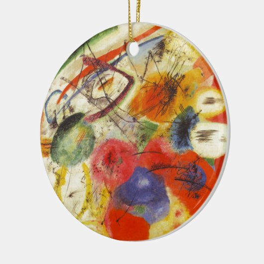 Abstract schilderen van Kandinsky Black Strokes Keramisch Ornament (Links)