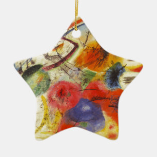 Abstract schilderen van Kandinsky Black Strokes Keramisch Ornament