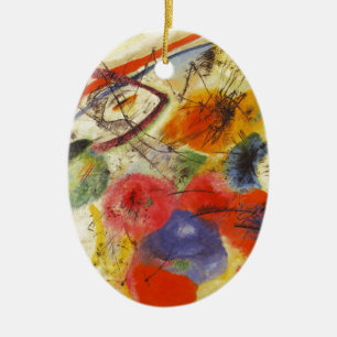 Abstract schilderen van Kandinsky Black Strokes Keramisch Ornament