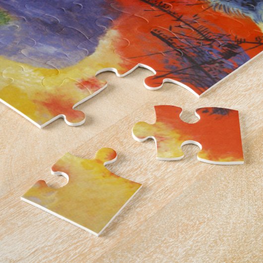 Abstract schilderen van Kandinsky Black Strokes Legpuzzel (Zijkant)