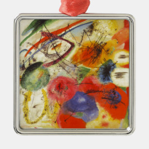 Abstract schilderen van Kandinsky Black Strokes Metalen Ornament