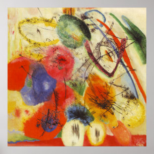 Abstract schilderen van Kandinsky Black Strokes Poster