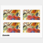 Abstract schilderen van Kandinsky Black Strokes Rechthoekige Sticker (Vel)