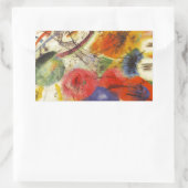 Abstract schilderen van Kandinsky Black Strokes Rechthoekige Sticker (Tas)