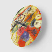 Abstract schilderen van Kandinsky Black Strokes Ronde Klok (Hoek)