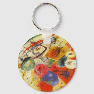Abstract schilderen van Kandinsky Black Strokes Sleutelhanger