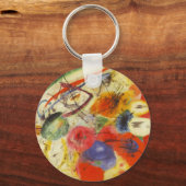 Abstract schilderen van Kandinsky Black Strokes Sleutelhanger (Voorkant)