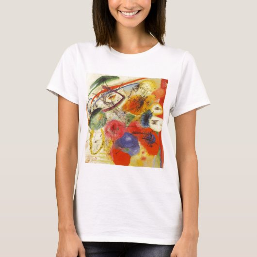 Abstract schilderen van Kandinsky Black Strokes T-shirt (Voorkant)