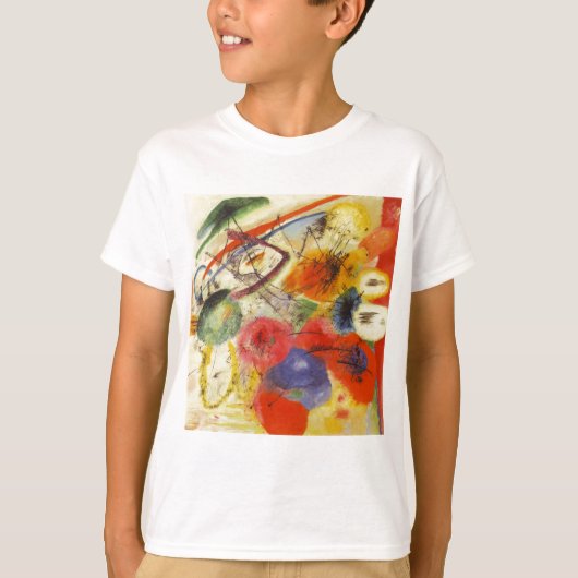 Abstract schilderen van Kandinsky Black Strokes T-shirt (Voorkant)