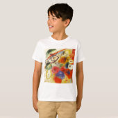 Abstract schilderen van Kandinsky Black Strokes T-shirt (Voorkant volledig)