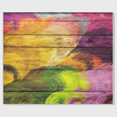 Abstract schilderen van kleurrijk hout #5 cadeaupapier (Vlak)