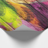 Abstract schilderen van kleurrijk hout #5 cadeaupapier (Hoek)