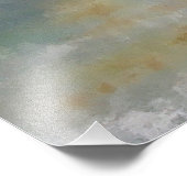 Abstract schilderen van kusten en strand foto afdruk (Hoek)