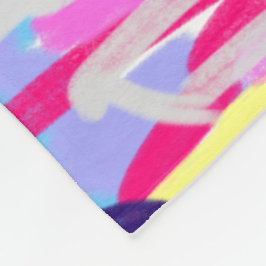 Abstract schilderen van vormen en kleuren fleece deken (Hoek)